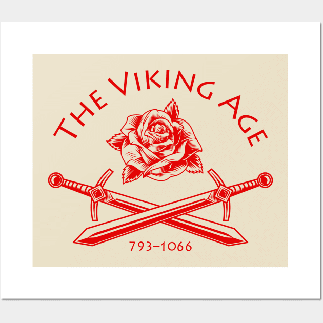 the viking age red Wall Art by graphicganga